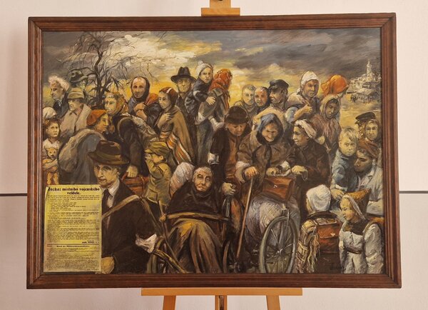 Bild vergr&ouml;&szlig;ern: Wilfried Schreier Nachlass Zug der Vertriebenen_Stadt Wei�enfelsjpg